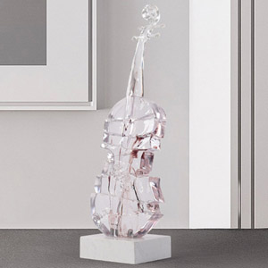 透明樹(shù)脂工藝品小提琴裝飾品軟裝家居飾品擺件