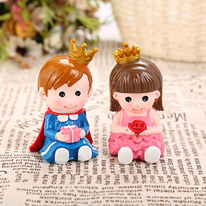 樹(shù)脂工藝品卡通騎馬王子公主生日蛋糕裝飾擺件家居